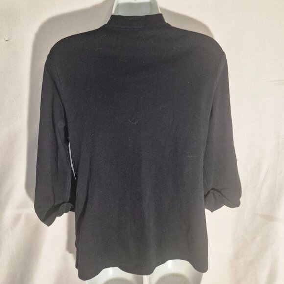 CROFT & BARROW cardigan sweater, open front, Black in size Medium - Picture 3 of 12